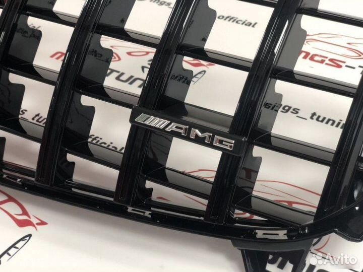 Решетка Mercedes A-class w176 GT style black + AMG