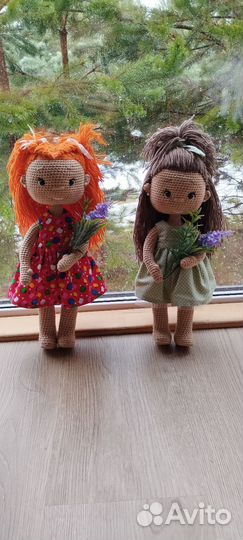 Кукла амигуруми, ручная работа, кукла вязанная