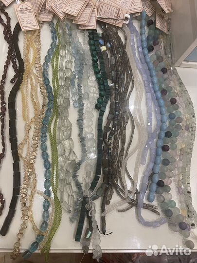 Натуральные бусы колье минералы