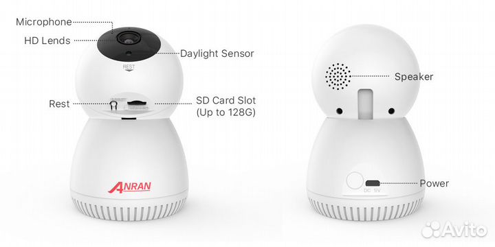 Камера видеонаблюдения anran 3MP