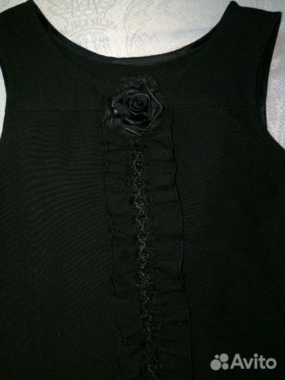 Сарафан школьный (чёрный) на 8-10 лет 134-146