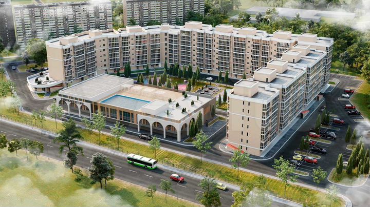 1-к. квартира, 43 м², 2/7 эт.