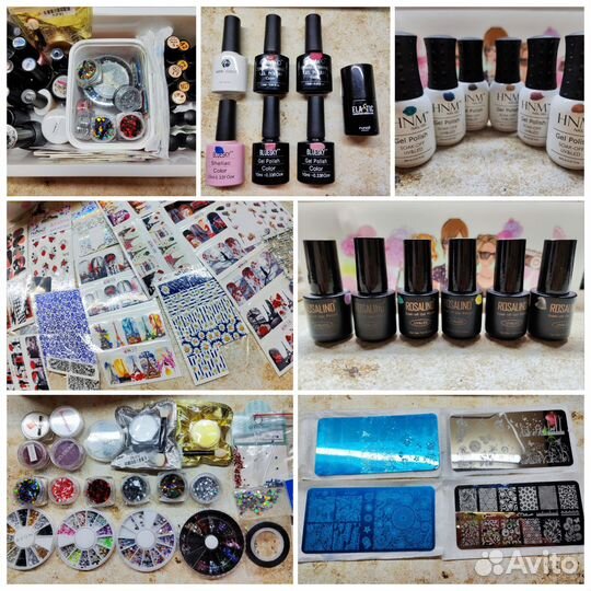 Гель-лаки,база,стемпинг,наклейки,втирки