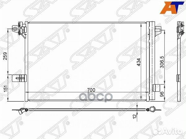Радиатор кондиционера Volkswagen Transporter 15
