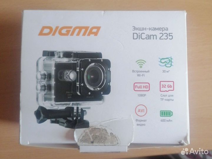 Экшн камера digma dicam 235