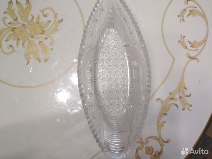 Ваза для фруктов СССР хрусталь большая