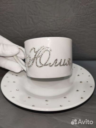Чашка с блюдцем фарфор