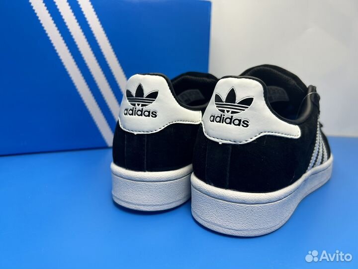 Adidas superstar black white