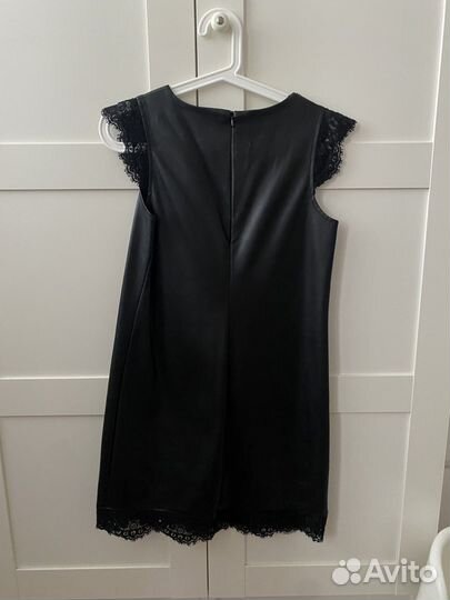 Платье черное кожаное love republic xs