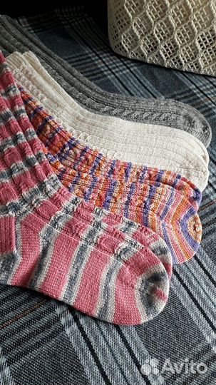 Носки шерстяные вязаные