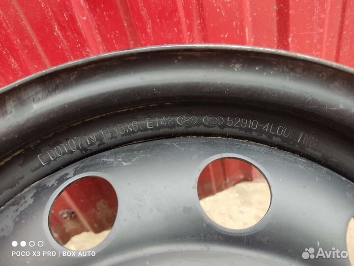 Штампованный диск R15 Оригинал Хендай Солярис