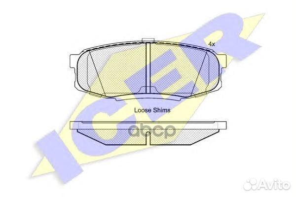 Колодки торм.диск. Land Cruiser (08) 181875 Icer
