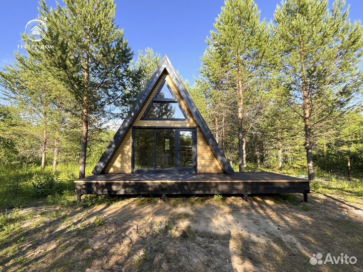 Каркасный дом A-frame 6х6м