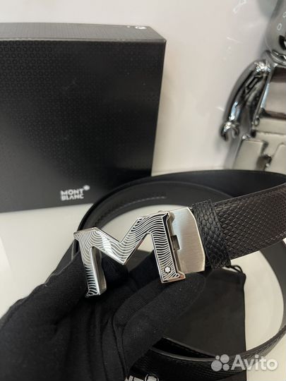 Мужской кожаный ремень Mont Blanc