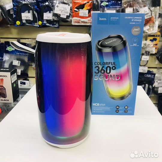 Колонка Bluetooth 10вт HC8 (USB/TF/AUX/FM), TWS