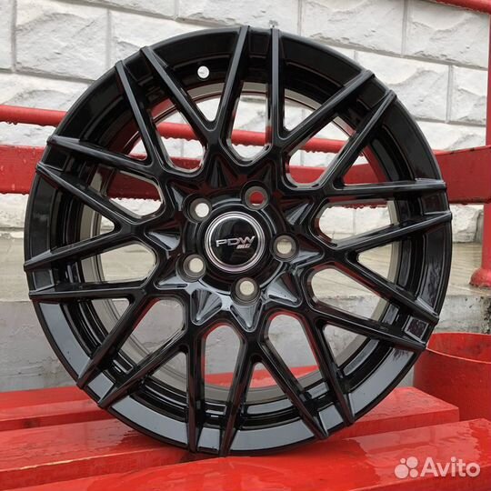 Литой диск 5*100 R15 6.0 ET40 d57.1 black gloss