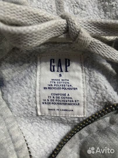 Зип худи gap серая