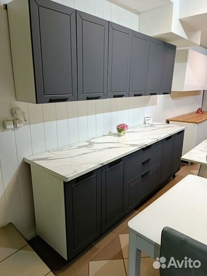 Кухня модульная новая серая