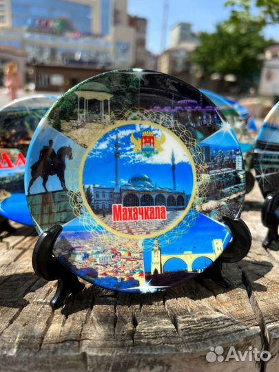 Сувениры, Тарелки Дагестан, Реклама на тарелках