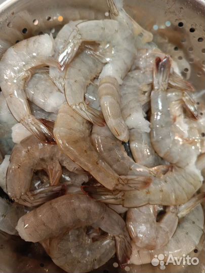 Креветки крупные без головы свежемороженые
