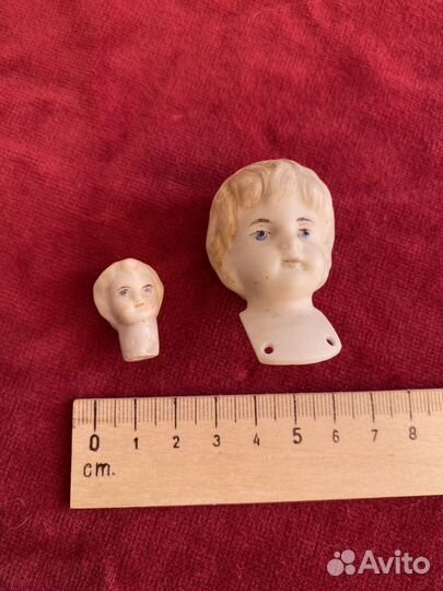 Голова фарфоровой куклы винтаж