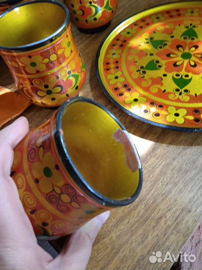 Набор посуды хохлома