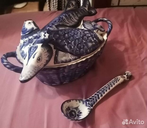 Супница гжель