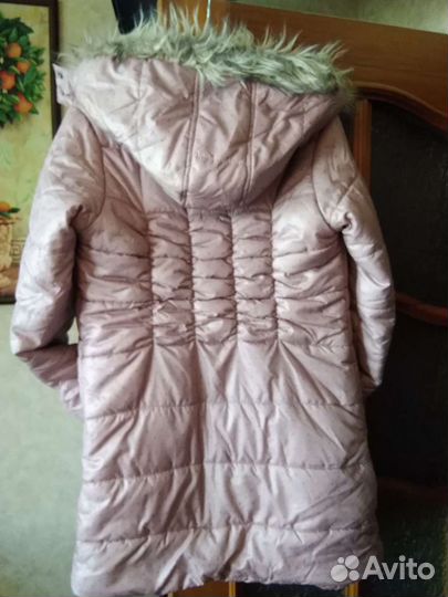 Пальто для девочки на синтепоне, теплое