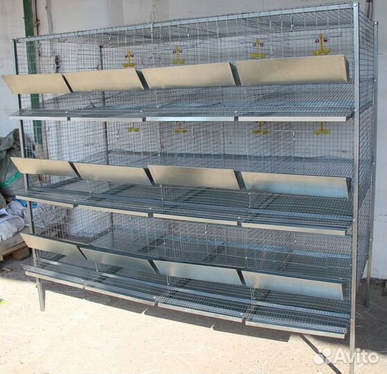 Клетка для кур до 96 голов 3-х ярусная с каркасом