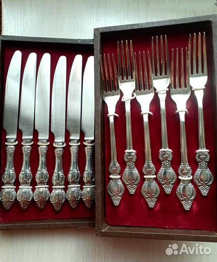 Набор столовых приборов мельхиор СССР