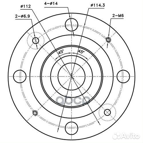 Ступица задняя зад лев Mitsubishi Carisma