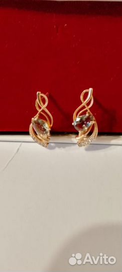 Серебряные серьги (золочение)
