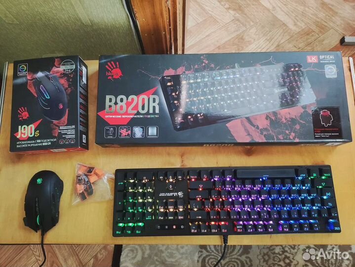 Комплект клавиатура и мышь A4Tech