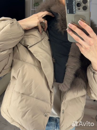 Пуховик с натуральным мехом