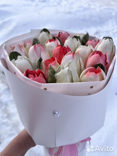 Тюльпаны из зефира