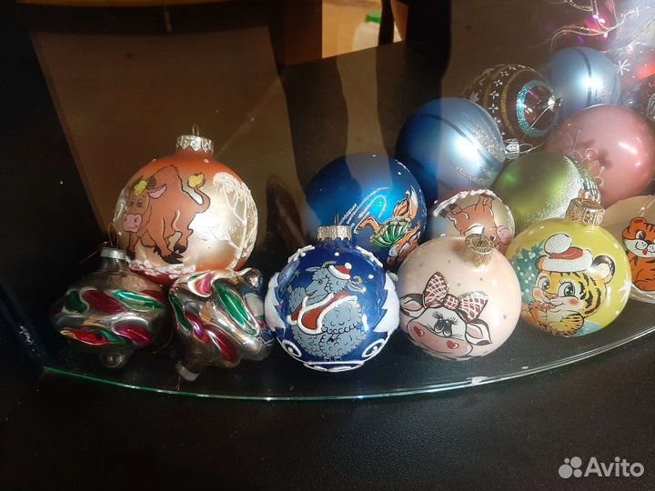 Елочные игрушки СССР стекло