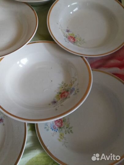 Тарелки глубокие, набор, 6 штук, диаметр 24 см