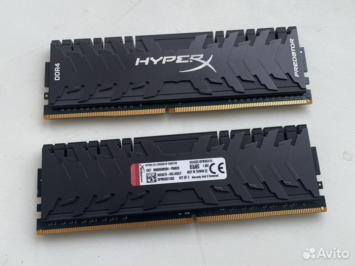Оперативная память ddr4 3333 с16 8х2(16гб)