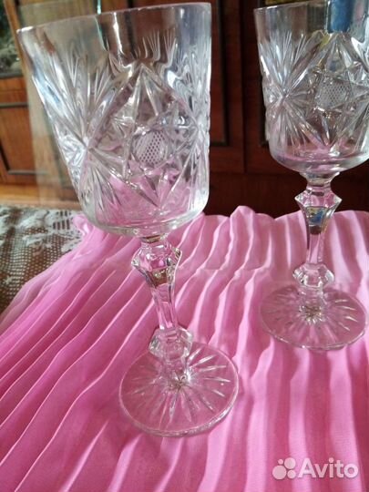 Фужеры хрустальные СССР высокие