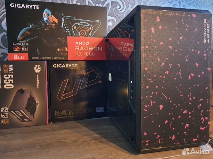 Новый Gigabyte RX7600 Gaming+ Core i5 12400F/B760