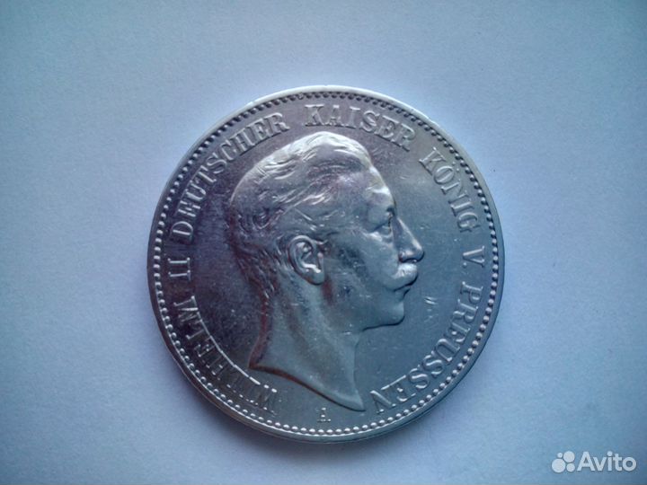 2 Марки 1899 Германия Пруссия Серебро оригинал UNC