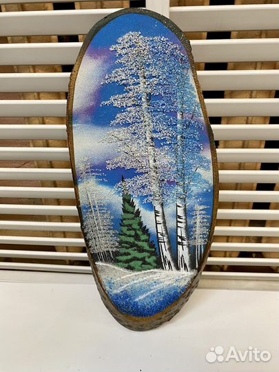 Картина на спиле дерева