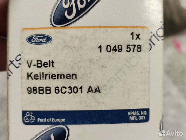 Ремень генератора Ford Connect 1.8 Zetec 6PK1973