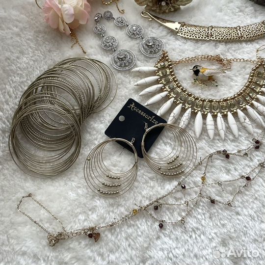 Аксессуары, серьги, колье, браслеты, брошь
