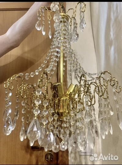 Хрустальная люстра 2 штуки