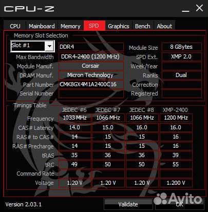 Оперативная память ddr4 2400 8gb