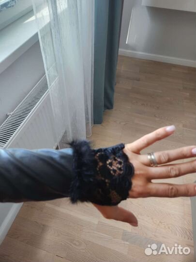 Митенки кожаные