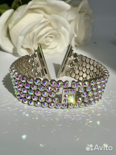 Ремешок со стразами для часов apple watch