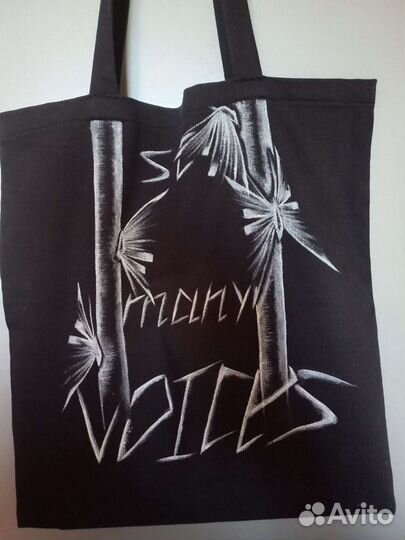 Шопер джинсовый ручная роспись