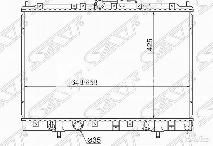 Радиатор mitsubishi pajero IO/pinin 1,8-2,0 98-07